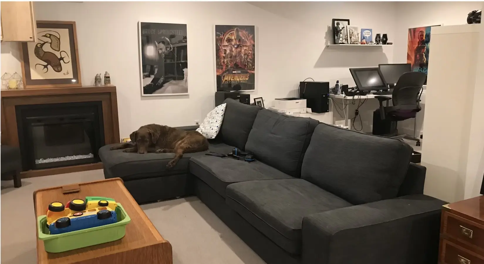 Basement Sitting Area - Before